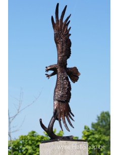 Aigle volant - statue en bronze (B56606)