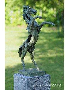 Modern steigerend paard - bronzen beeld (B88210)