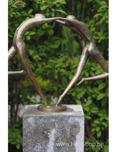 Couple dansant abstrait - statue en bronze (AN0366BR-HP)