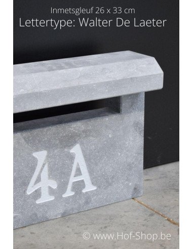 Fente d'insertion Taille 26 x 33 - pierre bleue