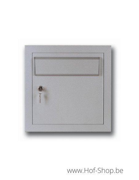 Porte boîte aux lettres 529/2 + 505 Nature F1 35,2 x 35,2 cm - Albo porte boîte aux lettres aluminium