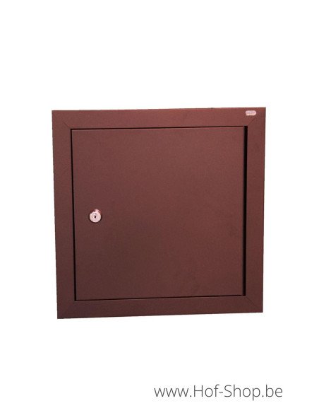 Porte boîte aux lettres 529/2 Corten look 35,2 x 35,2 cm - Albo porte boîte aux lettres aluminium