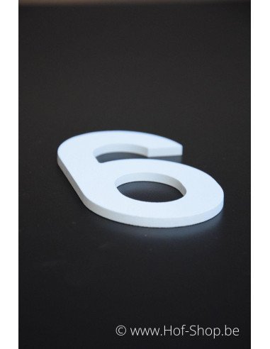 Lettre A - très épais blanc aluminium 10 cm de haute (Numéro de maison Albo)