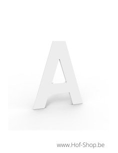 Lettre A - très épais blanc aluminium 10 cm de haute (Numéro de maison Albo)