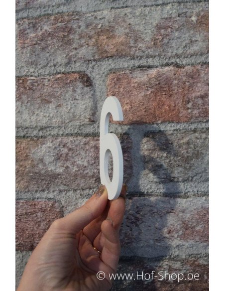 Lettre A - très épais blanc aluminium 10 cm de haute (Numéro de maison Albo)