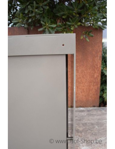 TOONZAALMODEL grijze aluminium wandbrievenbus - laatste stuk