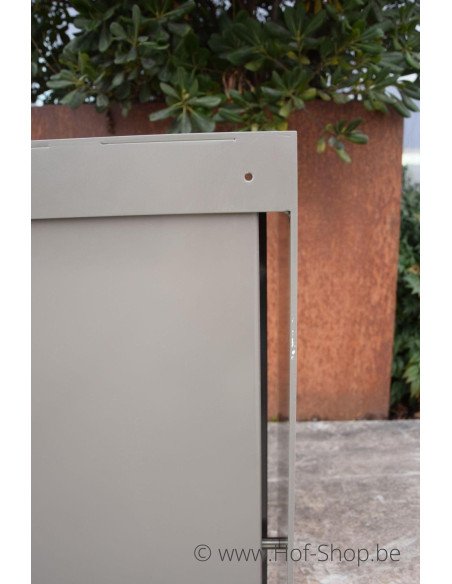 MODÈLE SALLE D'EXPOSITION Boîte aux lettres en aluminium gris MODÈLE SHOWROOM