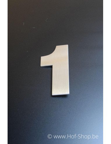 Nummer 1 met afstandshouders Arte - inox 12 cm hoog