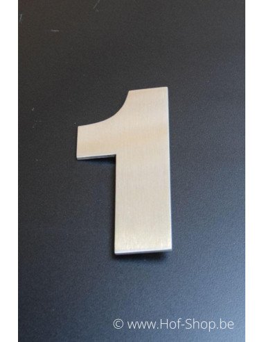 Numéro 1 avec espaceurs Arte - acier inoxydable de 12 cm de haut