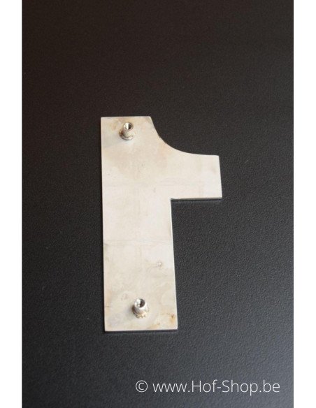 Numéro 4 avec espaceurs Arte - acier inoxydable de 12 cm de haut