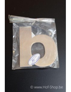 Lettre b avec espaceurs Arte - acier inoxydable de 12 cm de haut