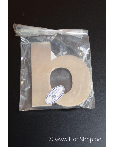 Lettre b avec espaceurs Arte - acier inoxydable de 12 cm de haut