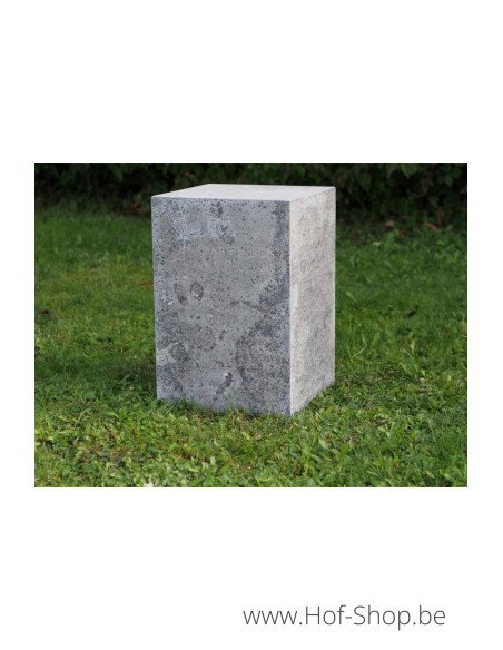 Sokkel 40 x 40 x 60 cm gevlamd en geborsteld - zuil in blauwe hardsteen