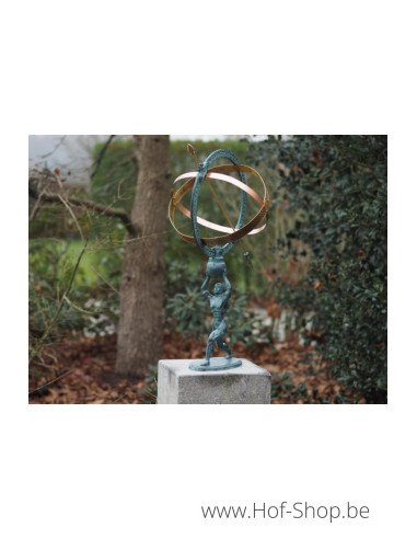 Cadran solaire - statue en bronze (GA1165BR-V)