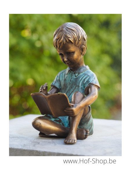 Garçon qui écrit - statue en bronze (AN0802BRW-V)