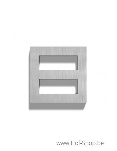 Numéro 8 - acier inoxydable de 10 cm de haut (numéro de maison 'Carré')