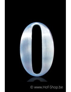 Numéro 0 - acier inoxydable de 10 cm de haut (numéro de maison 'Classic' )