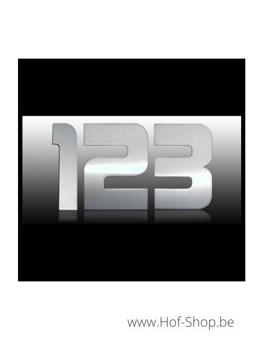 Numéro 7 avec espaceurs Design - acier inoxydable de 12 cm de haut