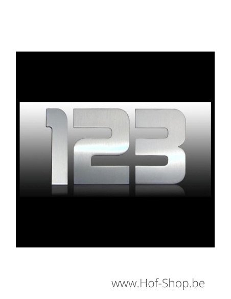 Numéro 7 avec espaceurs Design - acier inoxydable de 12 cm de haut