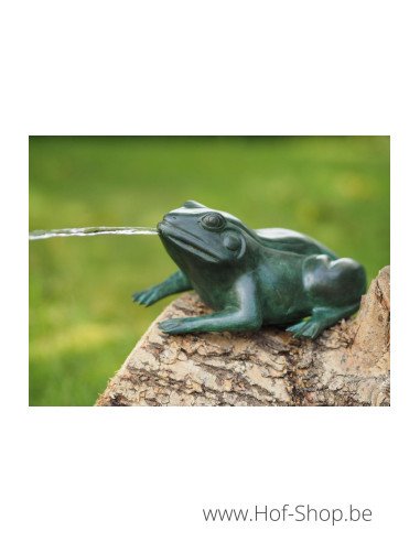 Groene Kikker - bronzen beeld (AN0243BR-V-F)