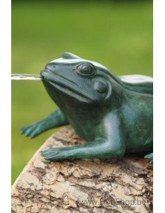 Grenouille verte - statue en bronze (AN0243BR-V-F)