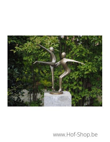 Abstract danspaar - bronzen beeld (AN0361BR-HP)