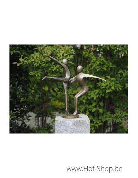 Abstract danspaar - bronzen beeld (AN0361BR-HP)