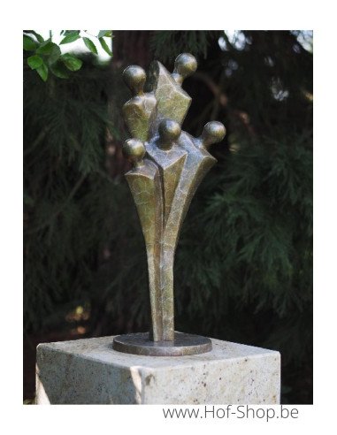 Abstracte familie 76cm - bronzen beeld (AN0425BR-HP-S)