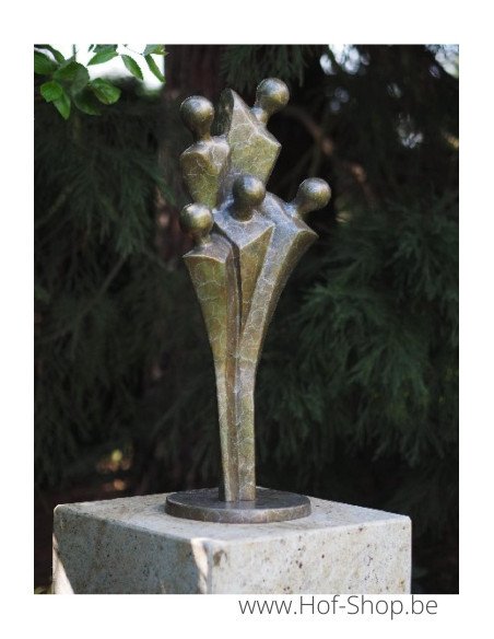 Abstracte familie 76cm - bronzen beeld (AN0425BR-HP-S)