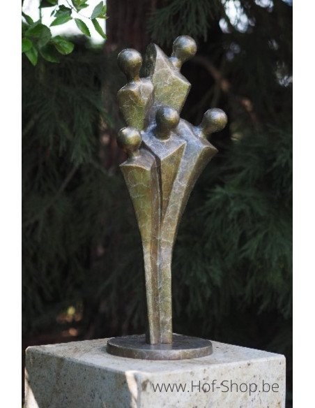 Abstracte familie 76cm - bronzen beeld (AN0425BR-HP-S)