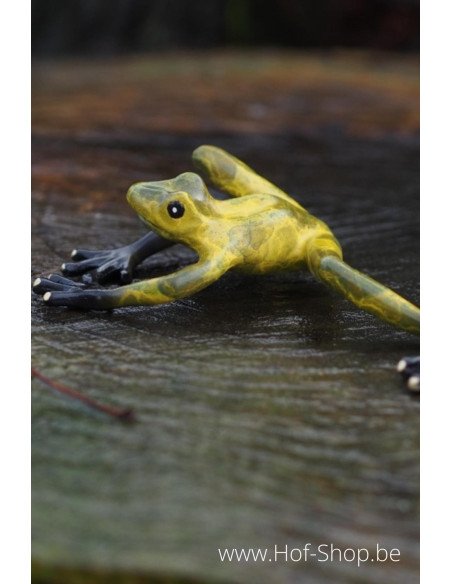 Grenouille verte - statue en bronze (AN0576BR-HP)