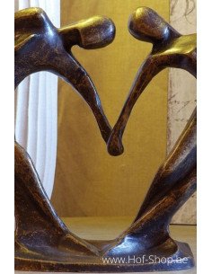 Abstract danspaar klein model - bronzen beeld (AN0720BR-BI)