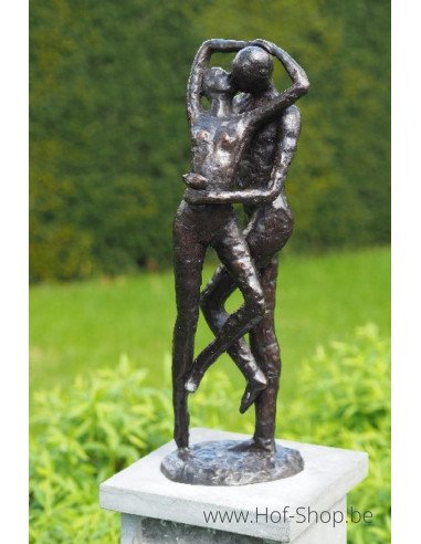 Couple d'amoureux qui s'embrasse- statue en bronze (AN0928BR-BI)