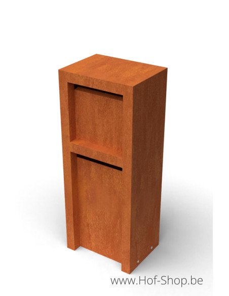 Litru Duo - Geroba brievenbus cortenstaal