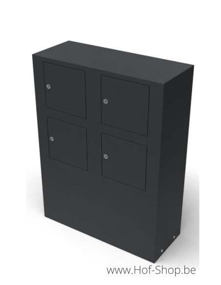 Litru Quatro - Geroba brievenbus zwart