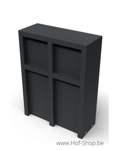 Litru Quatro - Geroba brievenbus zwart