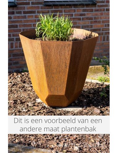 Facet 120 x 50 cm - Jardinière en acier Corten