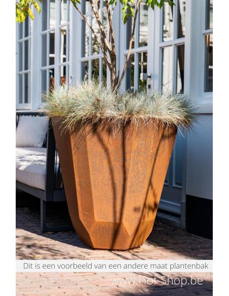 Facet 120 x 50 cm - Jardinière en acier Corten
