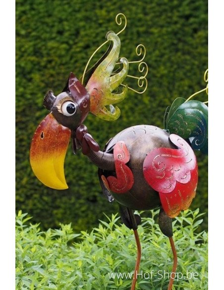 Oiseau colore grand - figurine en métal (MD16224)