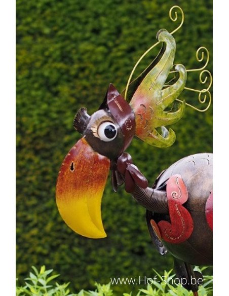 Kleurrijke vogel medium - metalen figuur (MD16223)
