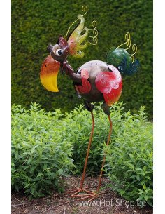 Oiseau colore medium - figurine en métal (MD16223)