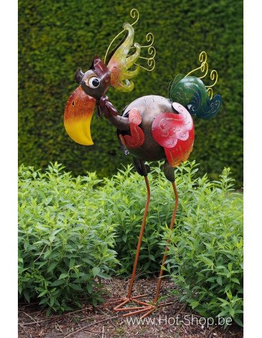 Kleurrijke vogel medium - metalen figuur (MD16223)