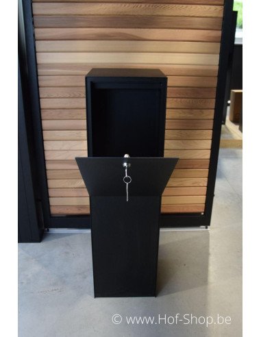 Antero met klep zwart - Larob brievenbus aluminium