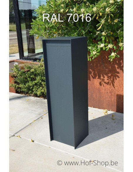 Antero RAL 7016 met klep - Larob brievenbus aluminium