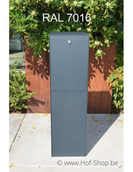 Antero RAL 7016 met klep - Larob brievenbus aluminium