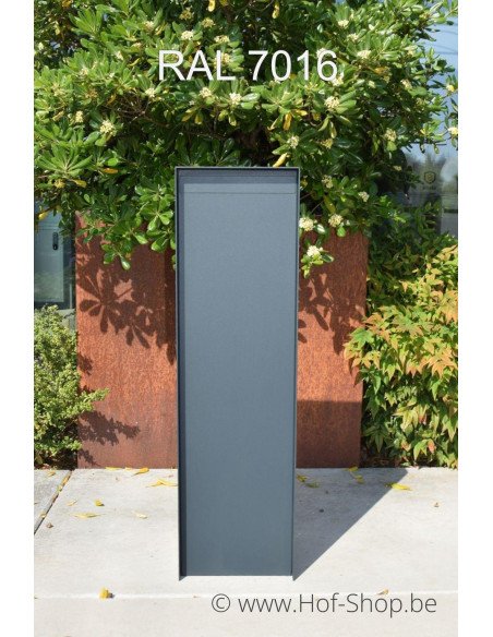Antero RAL 7016 met klep - Larob brievenbus aluminium