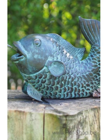 Poisson avec fontaine Large - statue en bronze (AN1140BR-V-L)