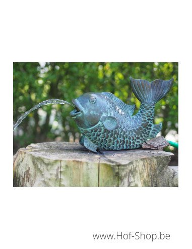 Poisson avec fontaine Large - statue en bronze (AN1140BR-V-L)