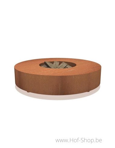 Fire Table 125 x 28 cm - acier corten