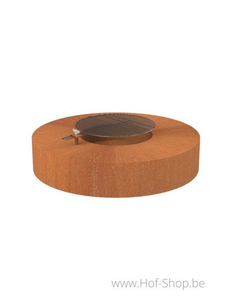 Fire Table avec grill 125 x 28 cm - acier corten